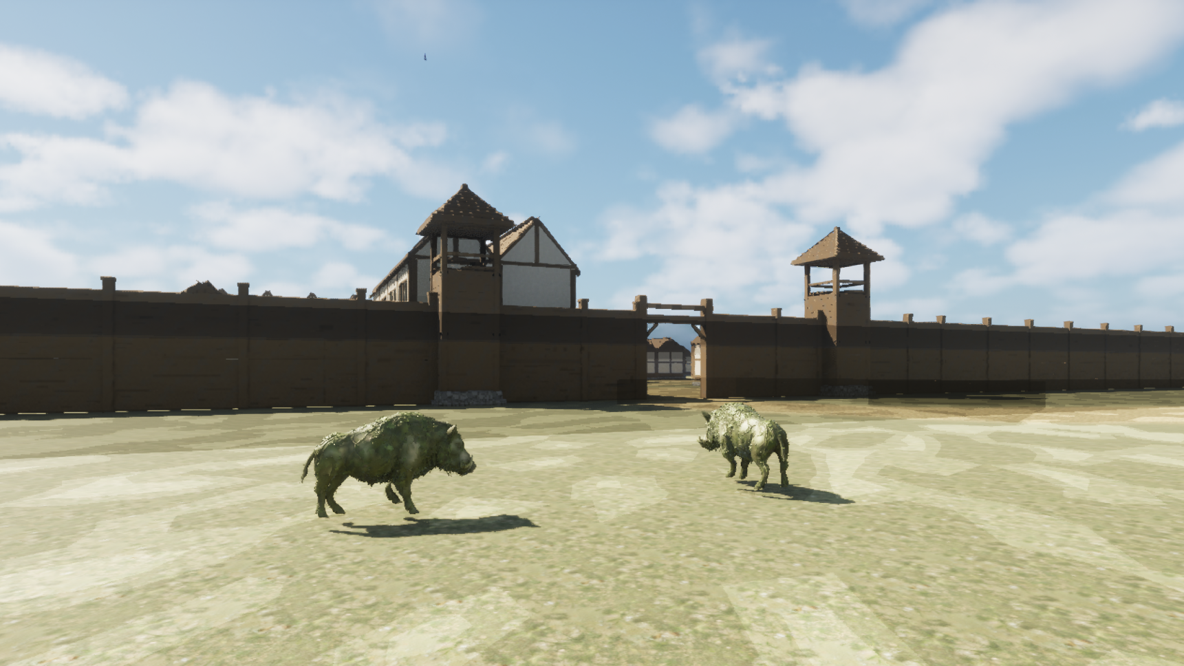 The Frontier — boars outside the walls